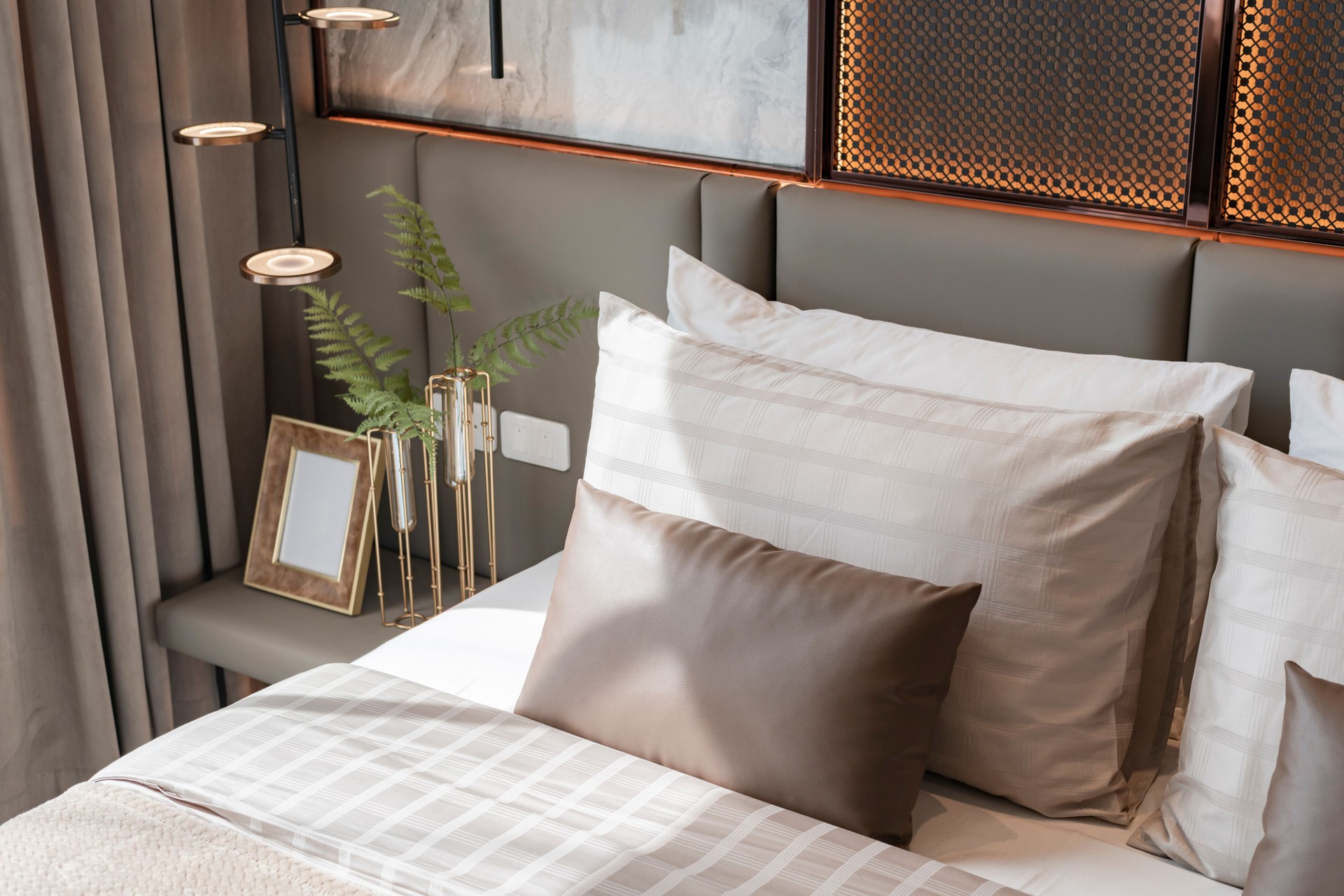 Luxury bedroom interior, elegant bedroom interior design.